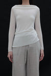 SWAYING 25 Early Spring Water-soluble Wool Fake Two-piece Sweater Series SW-SW25PS1T06-BAI White SW-SW25PS1T06